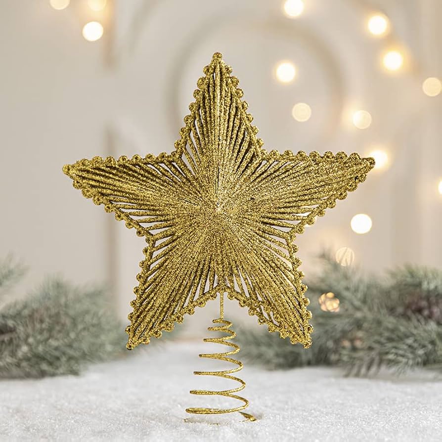 ♦☆*クリスマス飾り**☆♦ Amazon.co.jp: クリスマス飾り星 金色の立体透かし ねんちゃく